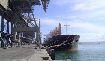 At the loading berth